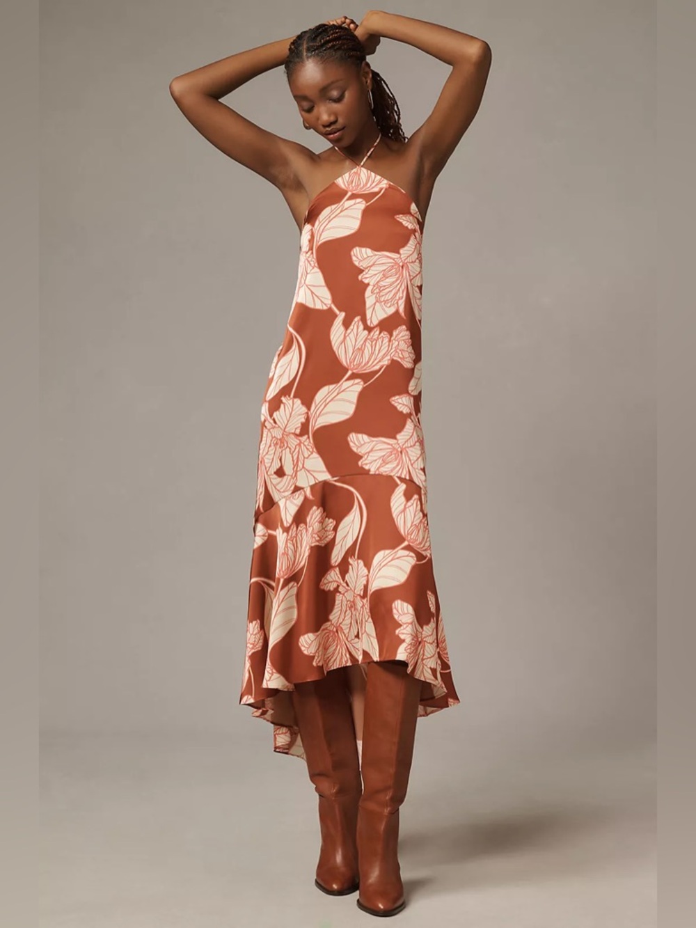 Hutch Layla Sleeveless Halter Midi Slip Dress Anthropologie